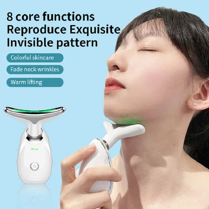 Masajeador Facial Profesional con Luz LED y Efecto Lifting para Cuello y Cara