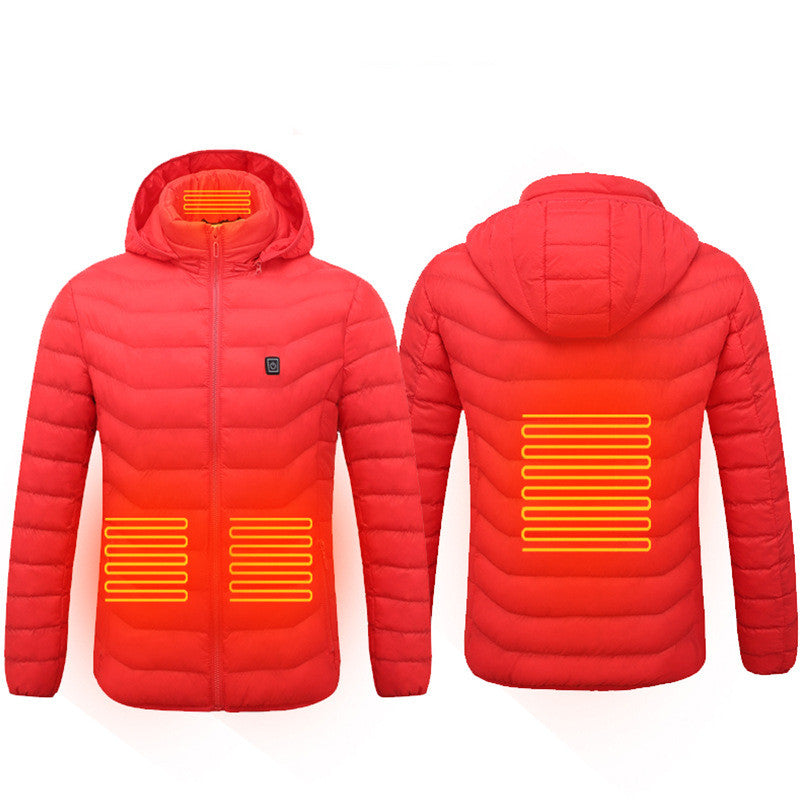 "Chaqueta Térmica para Hombre y Mujer con Calefacción Eléctrica – Abrigo Acolchado con Capucha, Cortaviento e Impermeable para Invierno Extremo"