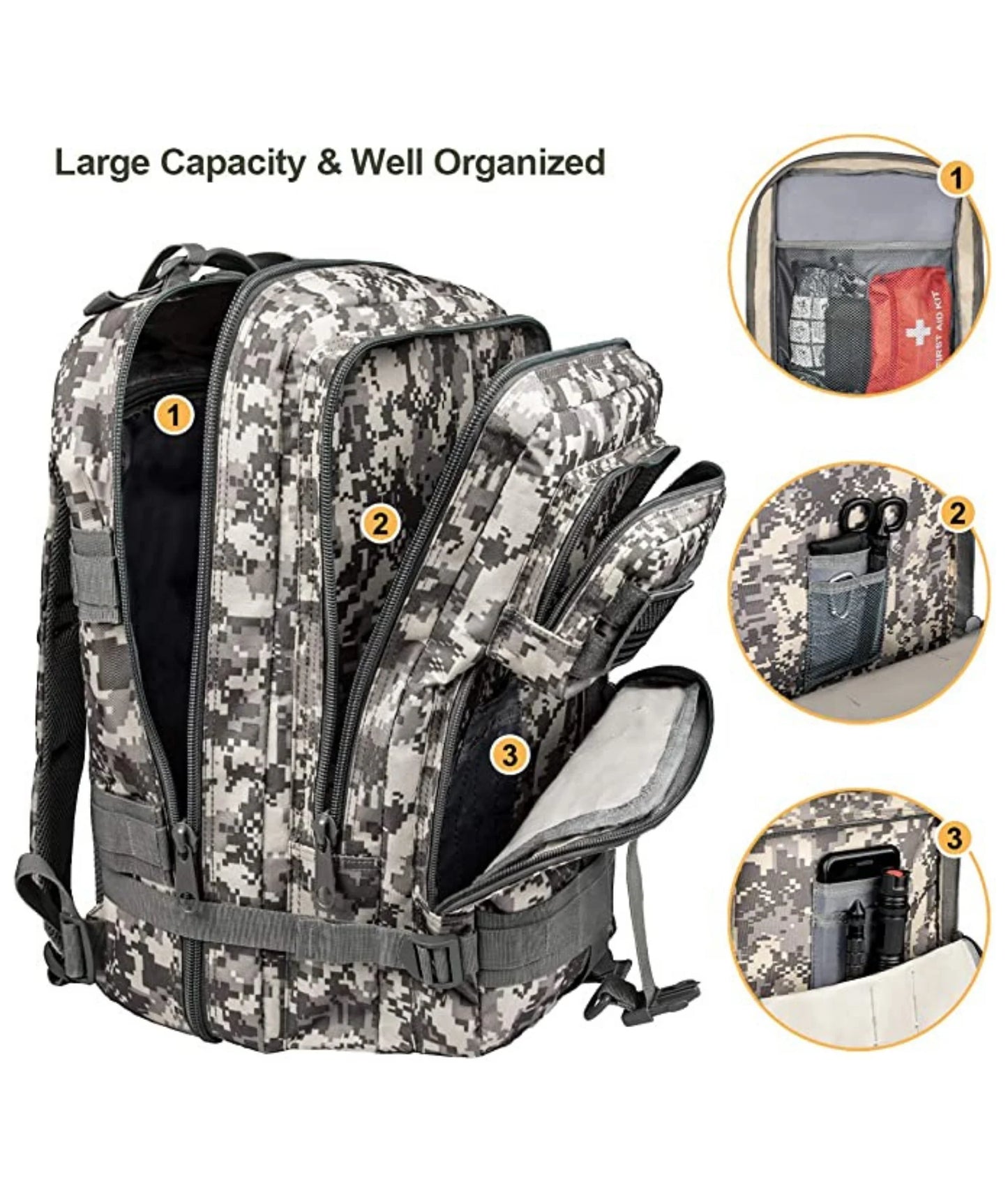 🔥 JupiterGear Tactical ProX 25L – Mochila Unisex Militar de Alta Resistencia con Sistema Molle | Ideal para Outdoor, Rango y Viajes