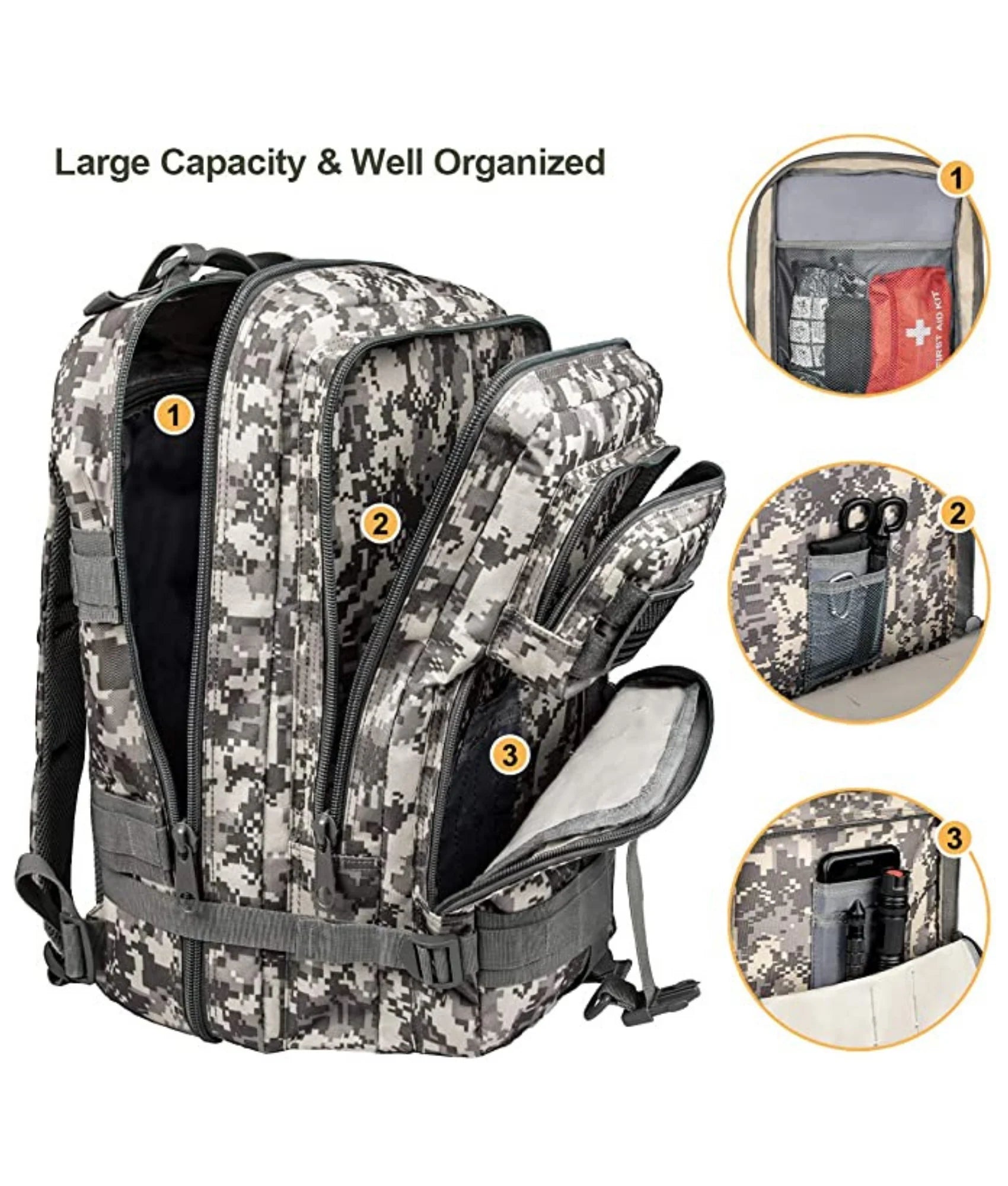 🔥 JupiterGear Tactical ProX 25L – Mochila Unisex Militar de Alta Resistencia con Sistema Molle | Ideal para Outdoor, Rango y Viajes