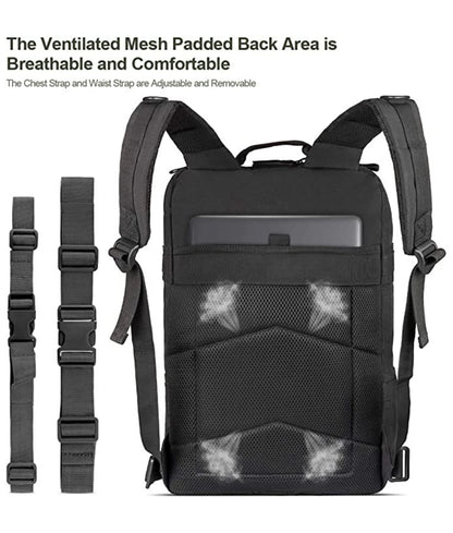 🔥 JupiterGear Tactical ProX 25L – Mochila Unisex Militar de Alta Resistencia con Sistema Molle | Ideal para Outdoor, Rango y Viajes